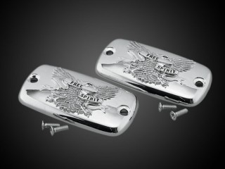 Goldwing Master Cylinder Top Covers with Chrome Eagle