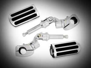 Show Chrome Rail Highway Pegs with Mounts 
