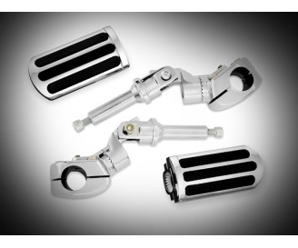 Show Chrome Rail Goldwing Driver Highway Pegs with Mounts 