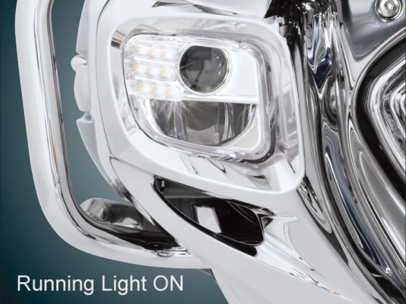 Show Chrome 52-916A Tridium Fog Lights for Goldwing GL1800