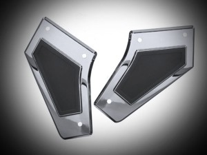 Chrome Swingarm Covers with Scuff Pads