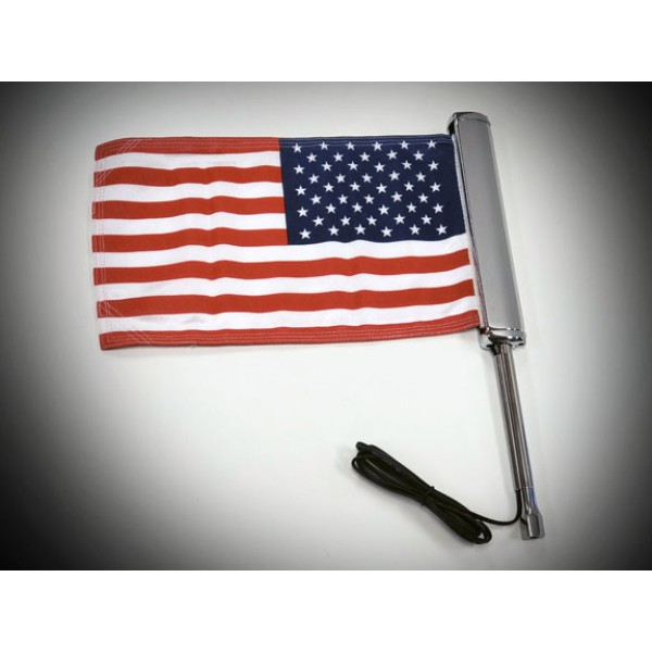 Goldstrike LED Lighted Flag Pole with American Flag